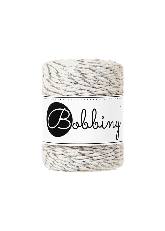 3ply Macrame Rope Silver Twist