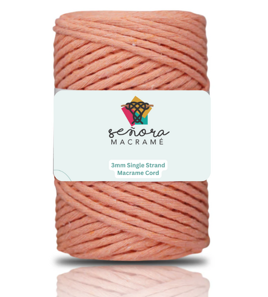 Urdimbre 3mm 90m Salmon Pink