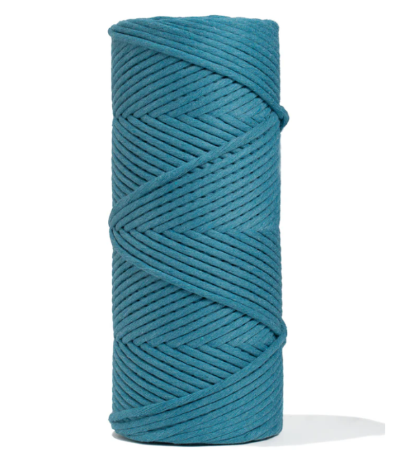 Cuerda de macramé, 4mm, Azul Mar, Ocean Teal, 220m, 720ft