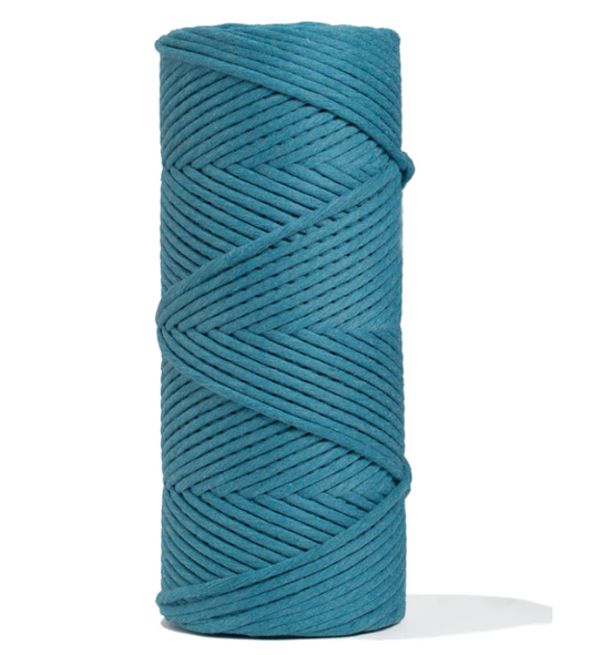 Cuerda de macramé, 4mm, Azul Mar, Ocean Teal, 220m, 720ft