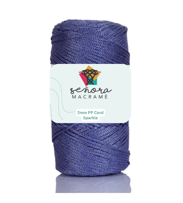 Hilo sintético con brillo 2mm Sparkle Denim Blue