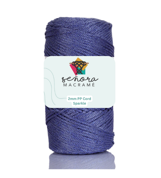 Hilo sintético con brillo 2mm Sparkle Denim Blue