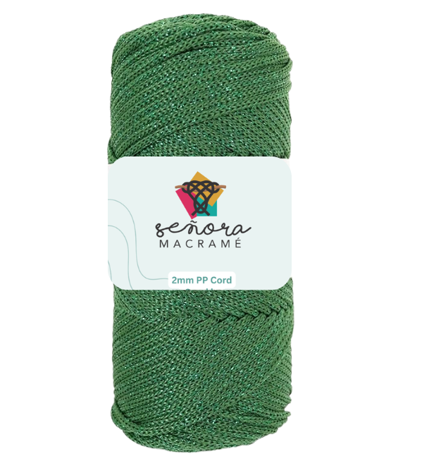 Hilo sintético con brillo 2mm Sparkle Benetton Green