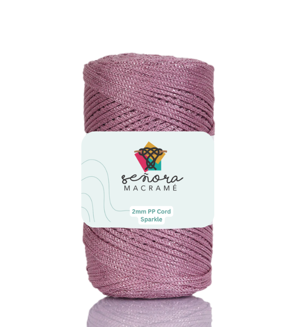 Hilo sintético con brillo 2mm Dusty Rose