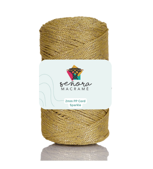 Hilo sintético con brillo 2mm Mustard