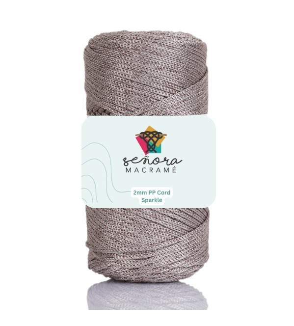 Hilo sintético con brillo 2mm Sparkle Mink