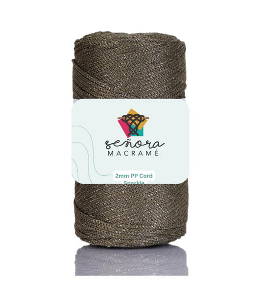 Hilo sintético con brillo 2mm Olive Drab