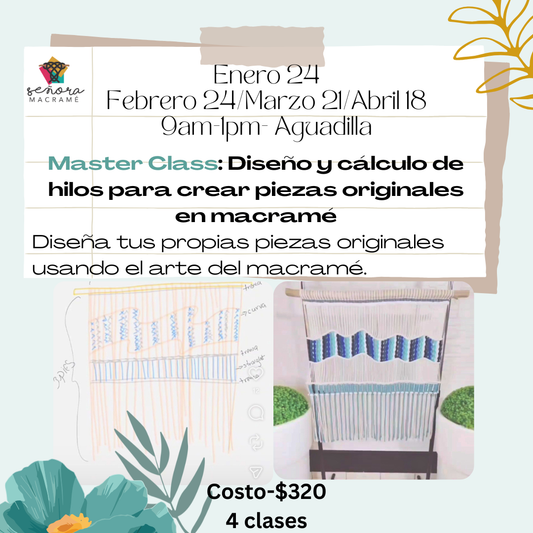 Taller Presencial de Macramé-Diseño de piezas originales