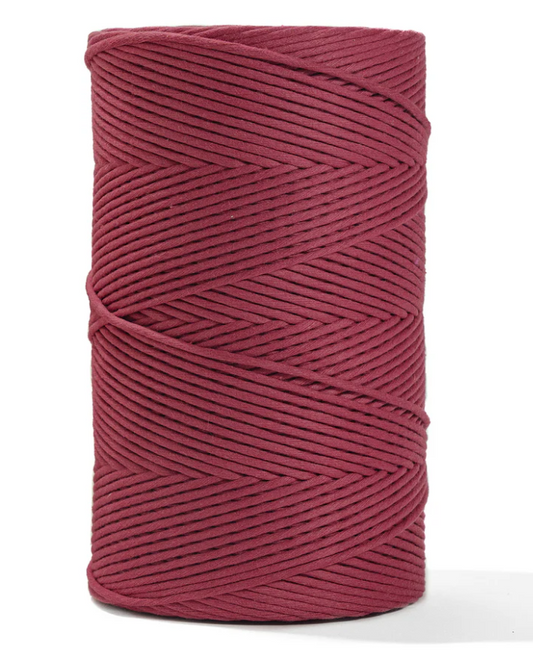 Cuerda de macramé, 4mm, Rojo Amor, Amour, 500m, 1640ft