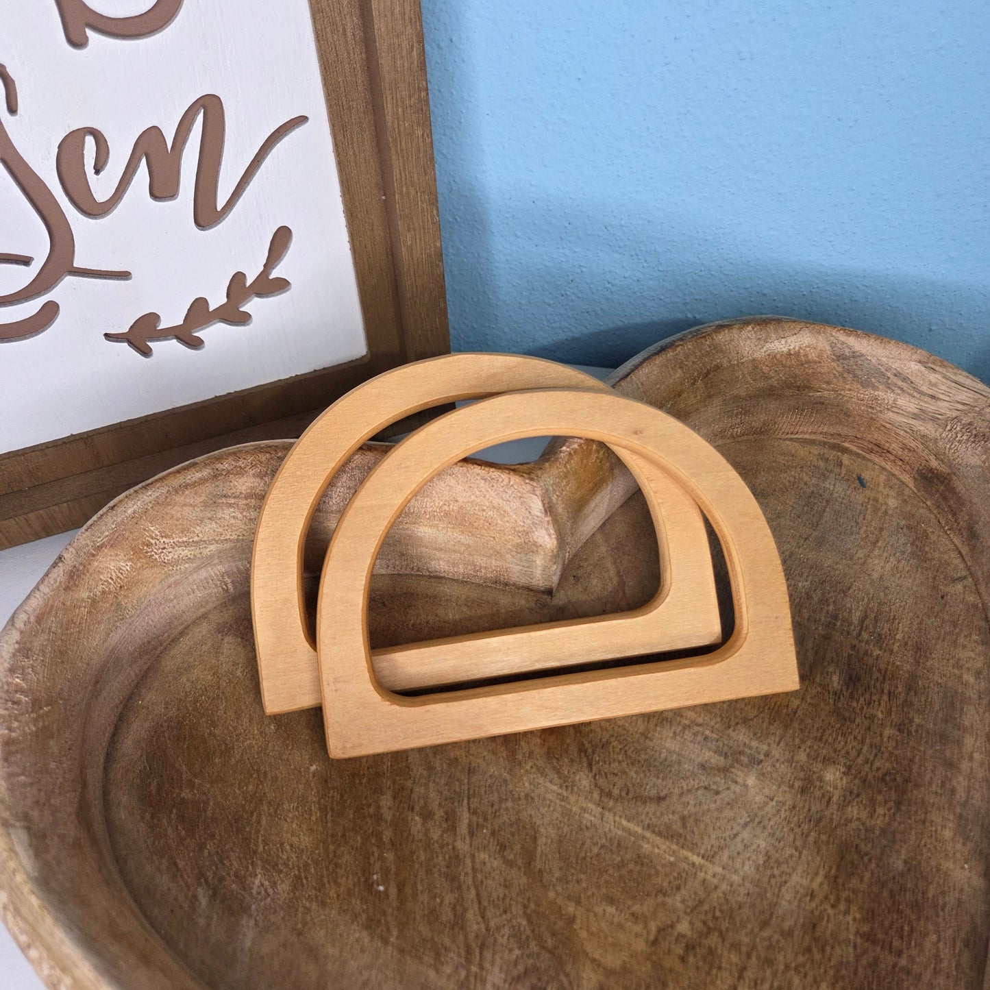 Asas de madera forma D