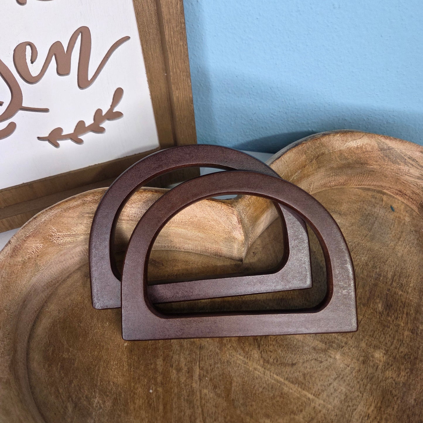 Asas de madera forma D