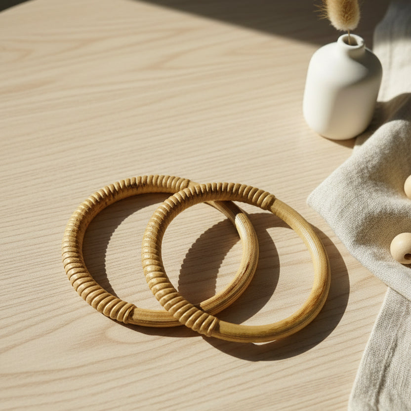 Arena y Sol, combinación de hilos macramé curados