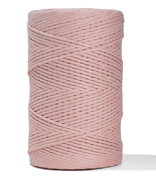 Cuerda de macramé, 4mm, Rosa Pastel, Ballet Pink, 220m, 720ft