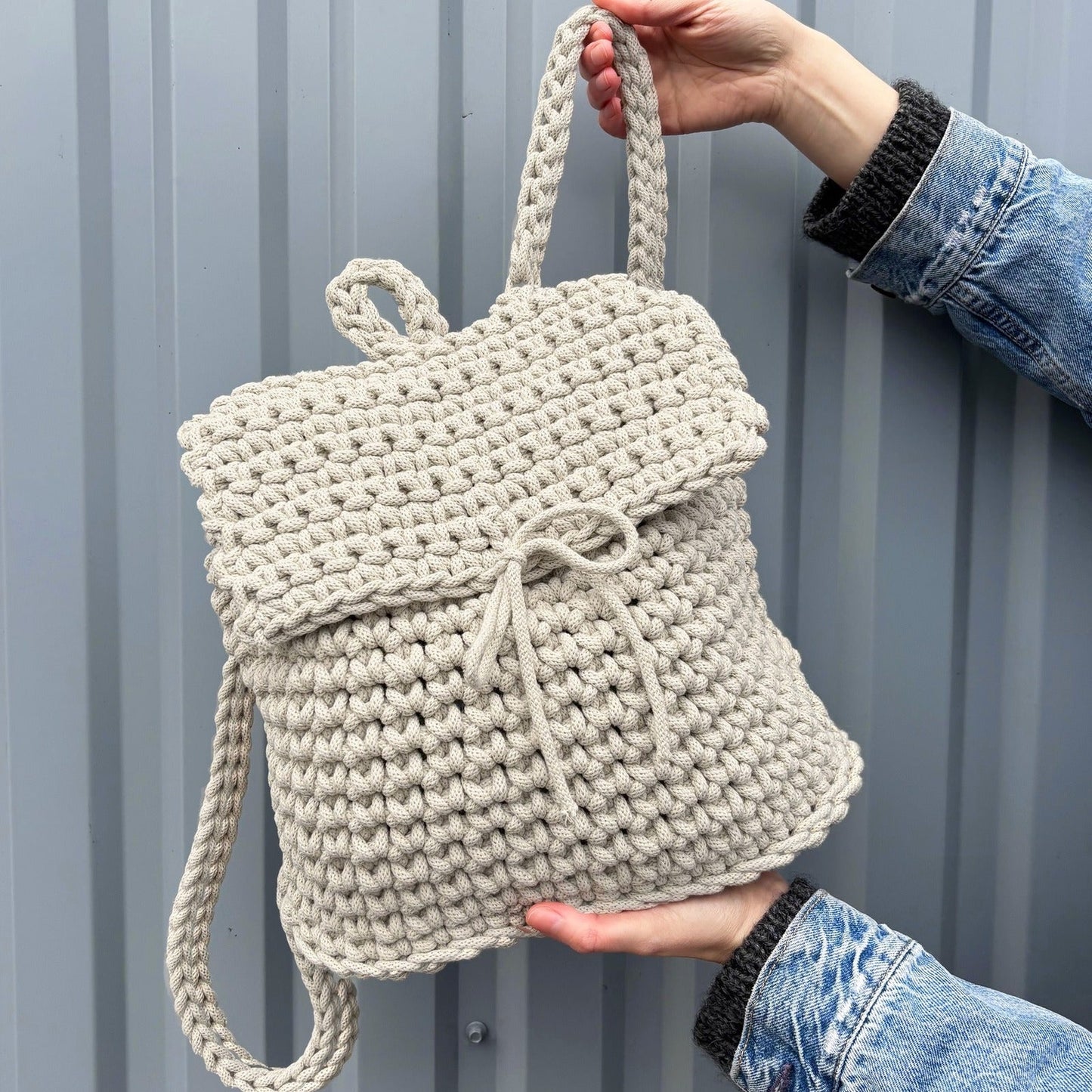 Hilo de macramé o crochet trenzado 5mm, Cachemira Beige, Cashmere Beige, 108 yardas