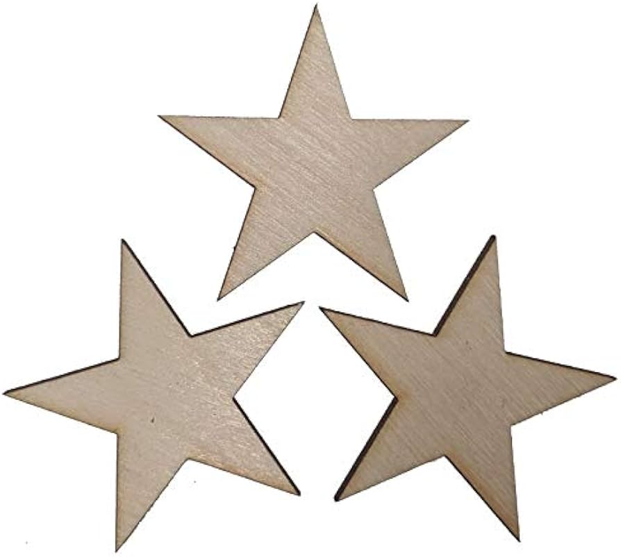 Estrellas en madera 2 pulgadas