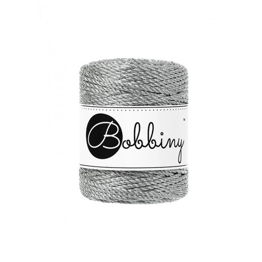 3Ply Metallic Macrame Rope 3mm Silver