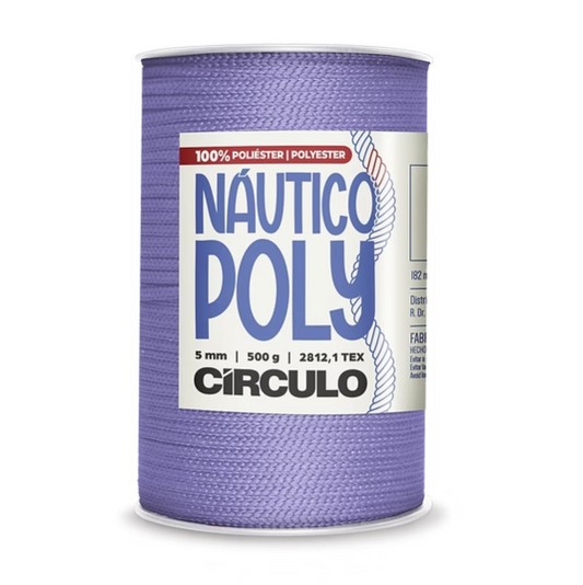 Circulo Náutico Poly Yarn, 5mm, macrame, crochet, knitting, Rose Essence, Rosy Lilac, 200 yards, 6750