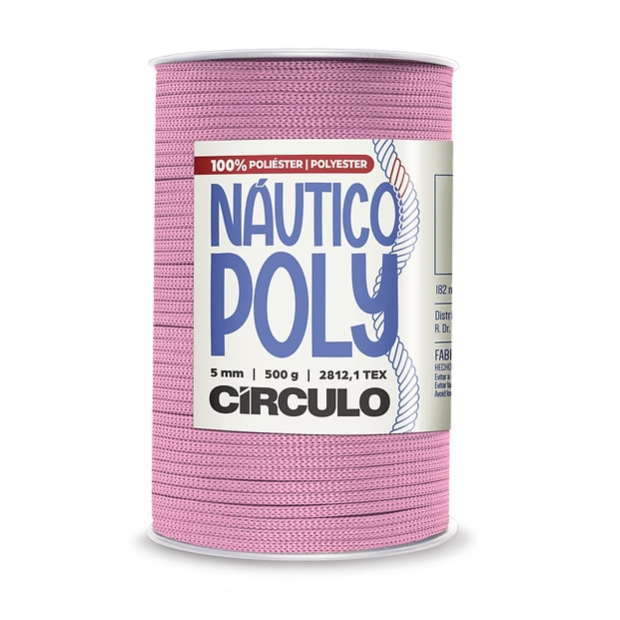 Nautical Circle Poly Yarn, 5mm, macrame, crochet, knitting, Freesia, Rose Flower, 200 yards, 6016