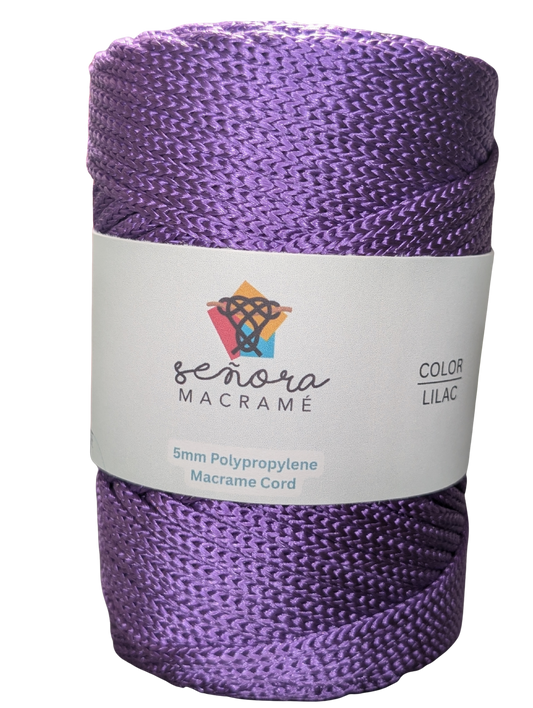 Polyester Macrame Cord 5mm Lilac