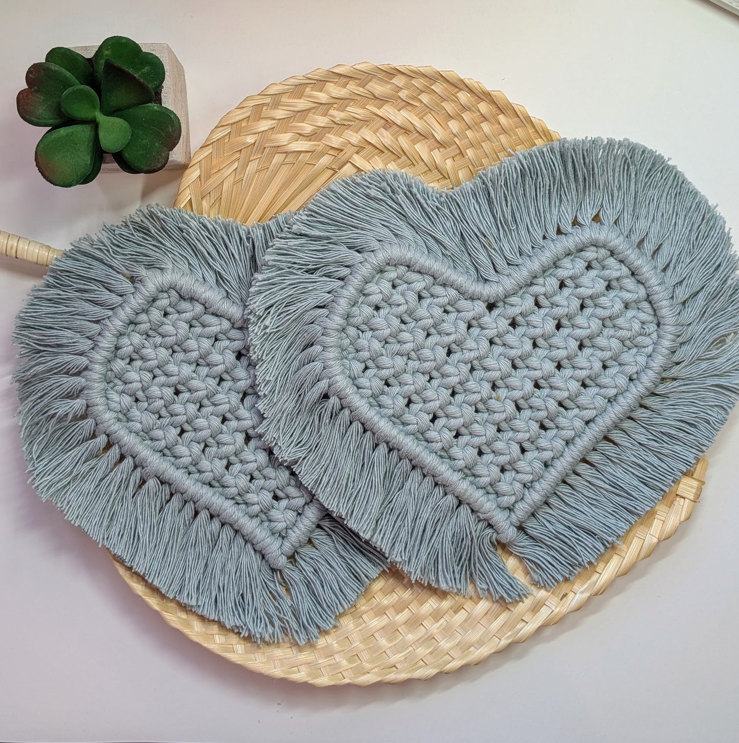 Posavasos en forma de corazón-set de dos
