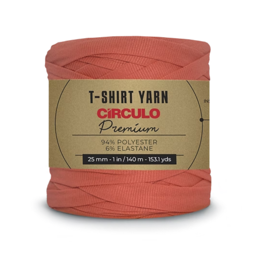 Circulo, Trapillo Premium, T-shirt Yarn, Coral, 4004
