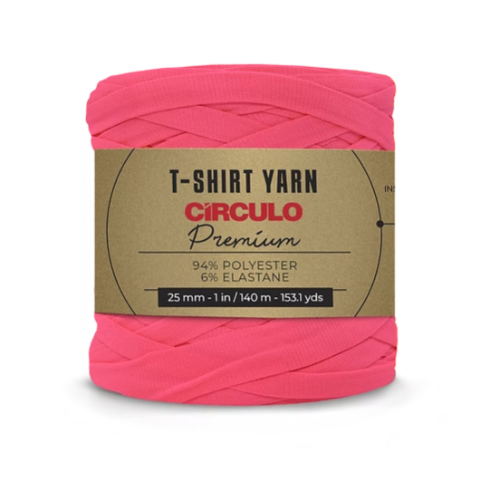 Circulo, Trapillo Premium, T-shirt Yarn, Neon Pink, 385