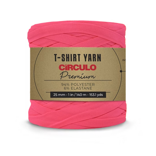 Circulo, Trapillo Premium, T-shirt Yarn, Neon Pink, 385