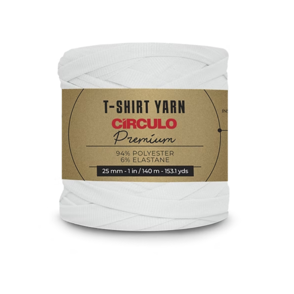 Circulo Trapillo Premium, T-shirt Yarn, White, 8001